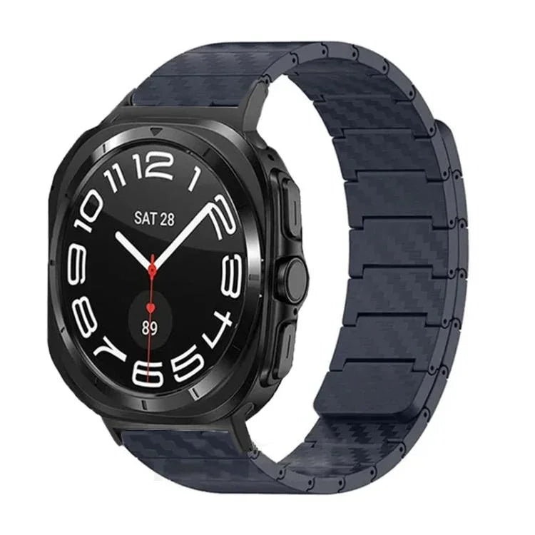 Carbon Fiber Magnetic Loop Watch Band, For Samsung Galaxy Watch Ultra 47mm / Ultra 2025, For Samsung Galaxy Watch8 / Watch8 Classic