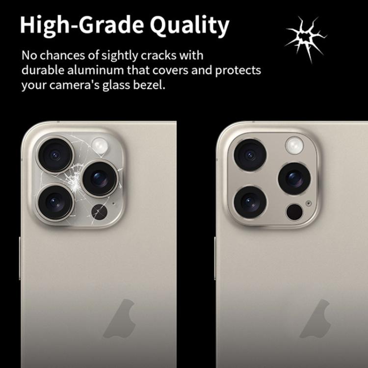 XDcase Titanium Alloy Hollow Camera Lens Protector, For iPhone 14 / 14 Plus