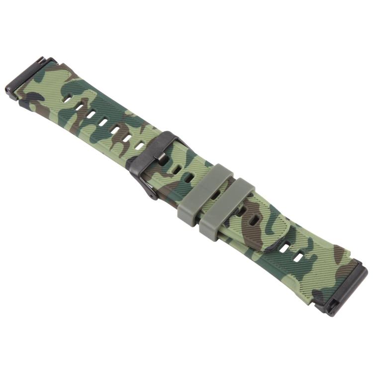 xDfind Black Connector Camouflage Print Silicone Watch Band, For Fitbit Versa 2 / Versa