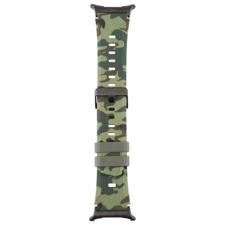 xDfind Black Connector Camouflage Print Silicone Watch Band, For Samsung Galaxy Watch Ultra / Ultra 2025, For Samsung Galaxy Watch8 / Watch8 Classic