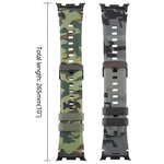 xDfind Black Connector Camouflage Print Silicone Watch Band, For Galaxy Watch Ultra2 2026 / 2025 / 1 2024, For Galaxy Watch9 / 8 / 8 Classic