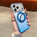 Transparent Gradient 360 Degree Rotation Holder MagSafe Phone Case, For iPhone 17 Pro Max, For iPhone 17 Pro, For iPhone 17, For iPhone Air, For iPhone 16 Pro Max, For iPhone 16 Pro, For iPhone 16 Plus, For iPhone 16