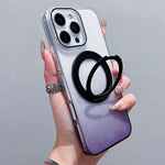 Transparent Gradient 360 Degree Rotation Holder MagSafe Phone Case, For iPhone 17 Pro Max, For iPhone 17 Pro, For iPhone 17, For iPhone Air, For iPhone 16 Pro Max, For iPhone 16 Pro, For iPhone 16 Plus, For iPhone 16