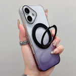 Transparent Gradient 360 Degree Rotation Holder MagSafe Phone Case, For iPhone 17 Pro Max, For iPhone 17 Pro, For iPhone 17, For iPhone Air, For iPhone 16 Pro Max, For iPhone 16 Pro, For iPhone 16 Plus, For iPhone 16