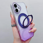 Transparent Gradient 360 Degree Rotation Holder MagSafe Phone Case, For iPhone 17 Pro Max, For iPhone 17 Pro, For iPhone 17, For iPhone Air, For iPhone 16 Pro Max, For iPhone 16 Pro, For iPhone 16 Plus, For iPhone 16