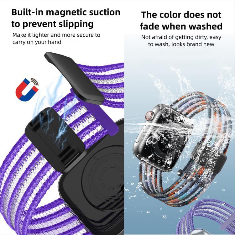 Breathable Nylon Fish Line Watch Band, For Apple Watch 46mm / 49mm / 45mm / 44mm, For Apple Watch S11 42mm / 41mm / 40mm / 38mm
