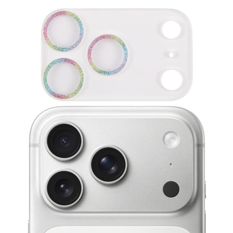 Glitter Ring Tempered Glass Camera Lens Film, For iPhone 17 Pro Max, For iPhone 17 Pro