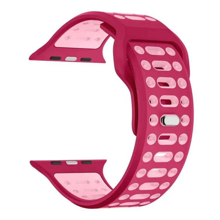 xDfind Two Color Silicone Sport Breathable Watch Band, For Apple Watch 46mm / 49mm / 45mm / 44mm