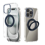ABEEL MagSafe Q-LUCK Pivot Bracket Transparent Phone Case, For iPhone 15 Pro Max, For iPhone 15 Pro, For iPhone 15 Plus, For iPhone 15, For iPhone 14 Plus, For iPhone 14, For iPhone 14 Pro, For iPhone 14 Pro Max