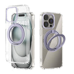 ABEEL MagSafe Q-LUCK Pivot Bracket Transparent Phone Case, For iPhone 15 Pro Max, For iPhone 15 Pro, For iPhone 15 Plus, For iPhone 15, For iPhone 14 Plus, For iPhone 14, For iPhone 14 Pro, For iPhone 14 Pro Max