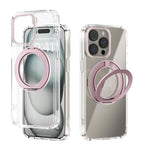 ABEEL MagSafe Q-LUCK Pivot Bracket Transparent Phone Case, For iPhone 15 Pro Max, For iPhone 15 Pro, For iPhone 15 Plus, For iPhone 15, For iPhone 14 Plus, For iPhone 14, For iPhone 14 Pro, For iPhone 14 Pro Max