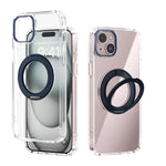 ABEEL MagSafe Q-LUCK Pivot Bracket Transparent Phone Case, For iPhone 15 Pro Max, For iPhone 15 Pro, For iPhone 15 Plus, For iPhone 15, For iPhone 14 Plus, For iPhone 14, For iPhone 14 Pro, For iPhone 14 Pro Max