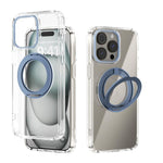 ABEEL MagSafe Q-LUCK Pivot Bracket Transparent Phone Case, For iPhone 15 Pro Max, For iPhone 15 Pro, For iPhone 15 Plus, For iPhone 15, For iPhone 14 Plus, For iPhone 14, For iPhone 14 Pro, For iPhone 14 Pro Max