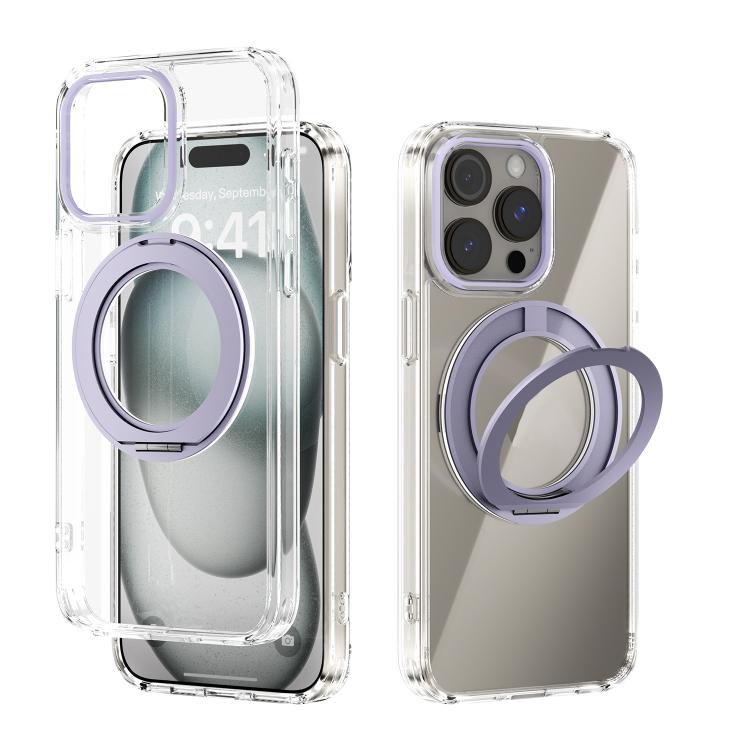 ABEEL MagSafe Q-LUCK Pivot Bracket Transparent Phone Case, For iPhone 15 Pro Max, For iPhone 15 Pro, For iPhone 15 Plus, For iPhone 15, For iPhone 14 Plus, For iPhone 14, For iPhone 14 Pro, For iPhone 14 Pro Max