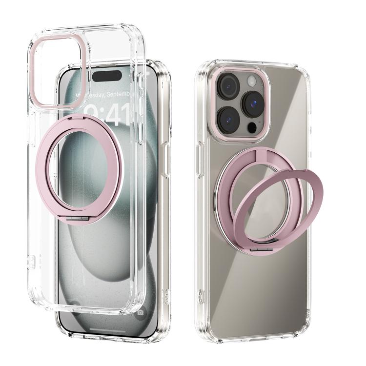 ABEEL MagSafe Q-LUCK Pivot Bracket Transparent Phone Case, For iPhone 15 Pro Max, For iPhone 15 Pro, For iPhone 15 Plus, For iPhone 15, For iPhone 14 Plus, For iPhone 14, For iPhone 14 Pro, For iPhone 14 Pro Max