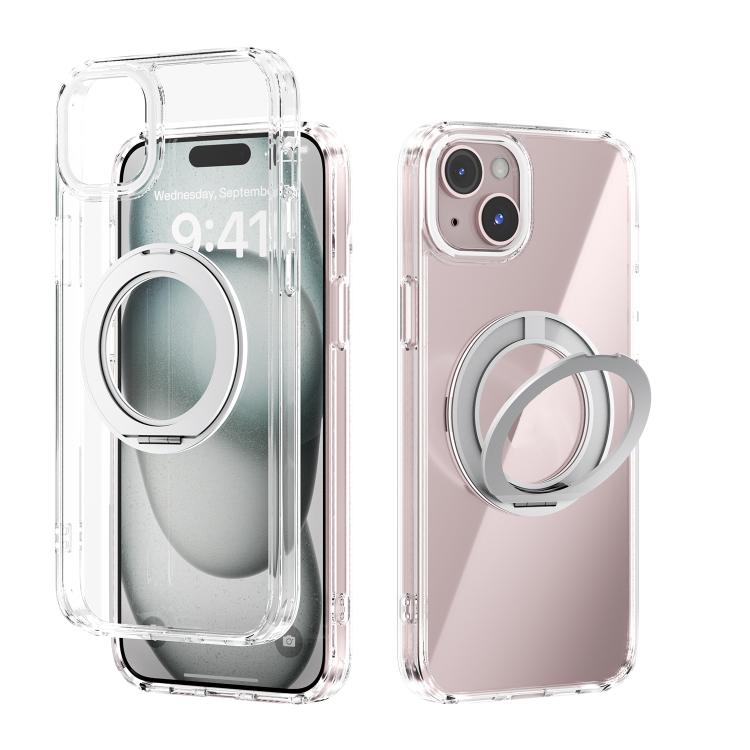 ABEEL MagSafe Q-LUCK Pivot Bracket Transparent Phone Case, For iPhone 15 Pro Max, For iPhone 15 Pro, For iPhone 15 Plus, For iPhone 15, For iPhone 14 Plus, For iPhone 14, For iPhone 14 Pro, For iPhone 14 Pro Max
