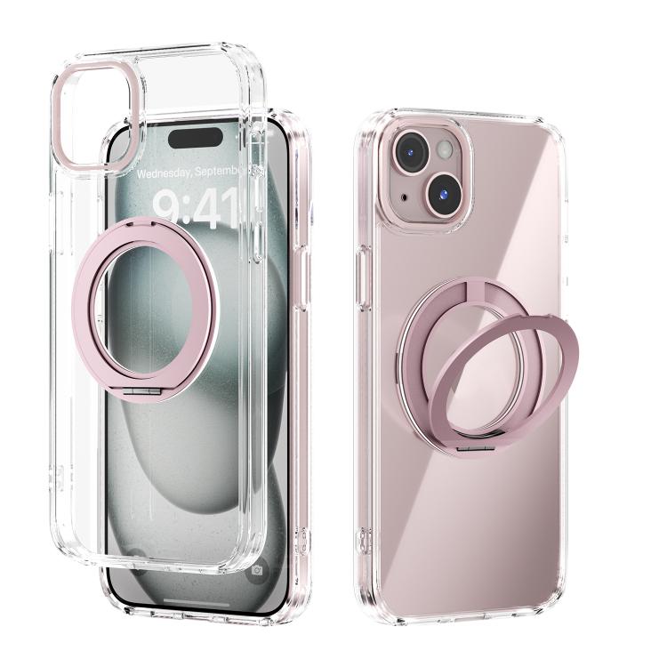 ABEEL MagSafe Q-LUCK Pivot Bracket Transparent Phone Case, For iPhone 15 Pro Max, For iPhone 15 Pro, For iPhone 15 Plus, For iPhone 15, For iPhone 14 Plus, For iPhone 14, For iPhone 14 Pro, For iPhone 14 Pro Max