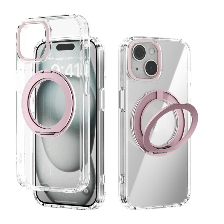 ABEEL MagSafe Q-LUCK Pivot Bracket Transparent Phone Case, For iPhone 15 Pro Max, For iPhone 15 Pro, For iPhone 15 Plus, For iPhone 15, For iPhone 14 Plus, For iPhone 14, For iPhone 14 Pro, For iPhone 14 Pro Max
