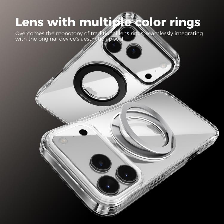 ABEEL MagSafe Q-LUCK Pivot Bracket Transparent Phone Case, For iPhone 15 Pro Max, For iPhone 15 Pro, For iPhone 15 Plus, For iPhone 15, For iPhone 14 Plus, For iPhone 14, For iPhone 14 Pro, For iPhone 14 Pro Max
