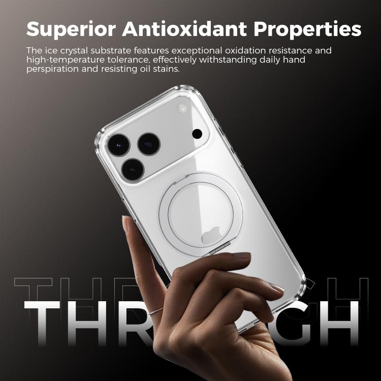 ABEEL MagSafe Q-LUCK Pivot Bracket Transparent Phone Case, For iPhone 15 Pro Max, For iPhone 15 Pro, For iPhone 15 Plus, For iPhone 15, For iPhone 14 Plus, For iPhone 14, For iPhone 14 Pro, For iPhone 14 Pro Max