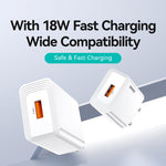 USAMS CC324 T69 QC18W USB-A Single Port Fast Charger, CC324