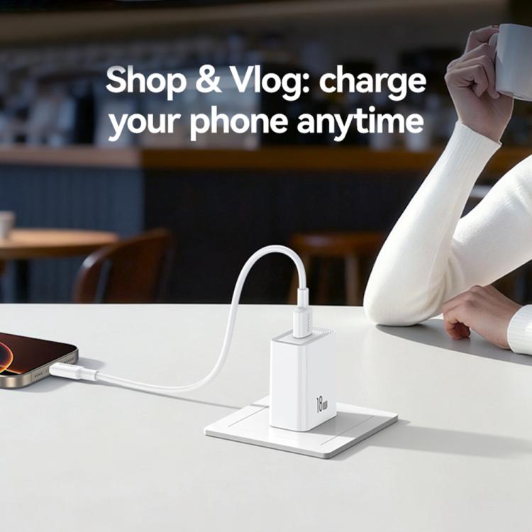 USAMS CC324 T69 QC18W USB-A Single Port Fast Charger, CC324