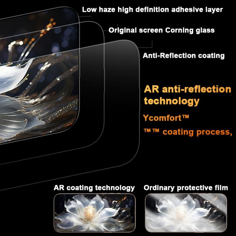 Benks King Kong Corning Hot-bend Full-glue AR Anti-reflective Tempered Film Quick-install Version, For iPhone 17 Pro Max, For iPhone 17 Pro