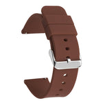 Stainless Steel Silver Pin Buckle Solid Color Silicone Waterproof Watch Band, 10mm, 12mm, 14mm, 15mm