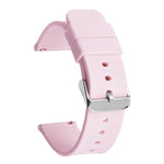 Stainless Steel Silver Pin Buckle Solid Color Silicone Waterproof Watch Band, 10mm, 12mm, 14mm, 15mm