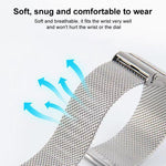 Milanese Buckle Stainless Steel Watch Band, 8mm, 10mm, 12mm, 13mm, 14mm, 15mm, 16mm, 17mm, 18mm