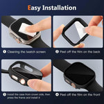 xDfind Tempered Glass Film Integrated PC Watch Cover, For Apple Watch Series 6 / 5 / 4 / SE 44mm, For Apple Watch Series 6 / 5 / 4 / SE 40mm, For Apple Watch Series 11 46mm / 10 46mm, For Apple Watch Series 11 42mm / 10 42mm