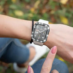 xDfind Double Row Diamond Tempered Glass Film Integrated PC Watch Cover, For Apple Watch Series 6 / 5 / 4 / SE 44mm, For Apple Watch Series 6 / 5 / 4 / SE 40mm, For Apple Watch Series 11 46mm / 10 46mm, For Apple Watch Series 11 42mm / 10 42mm         ...