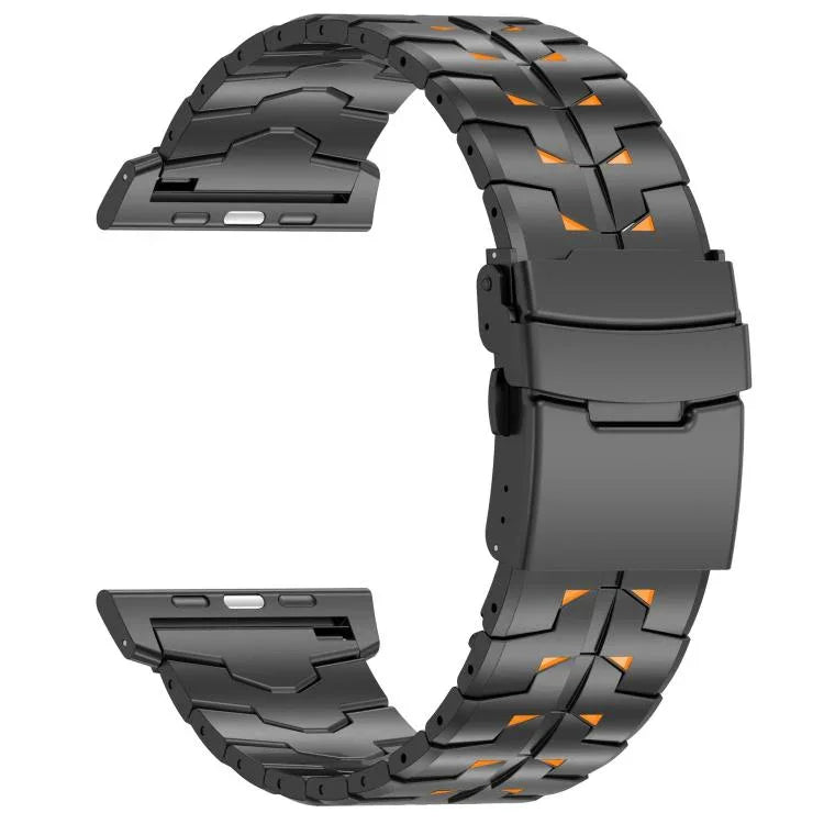 26mm Wide Dual-color Detachable Safety Clasp Titanium Alloy Watch Band, For Apple Watch 46mm / 49mm / 45mm / 44mm