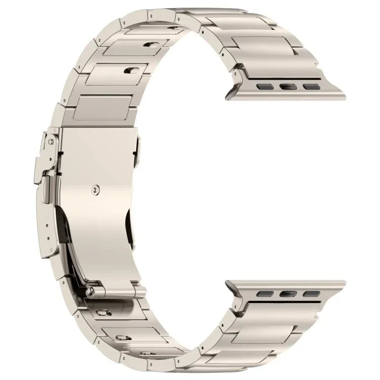 I-shaped Quick-release Safety Clasp Titanium Alloy Watch Band, For Apple Watch 46mm / 49mm / 45mm / 44mm, For Apple Watch 42mm / 41mm / 40mm / 38mm