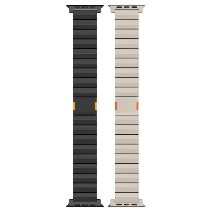 Thick One-bead Magnetic Clasp Titanium Alloy Watch Band, For Apple Watch 46mm / 49mm / 45mm / 44mm, For Apple Watch 42mm / 41mm / 40mm / 38mm