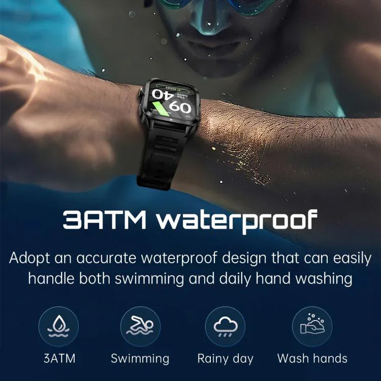 KT89 1.96 inch Square Screen Bluetooth Sports Smart Watch