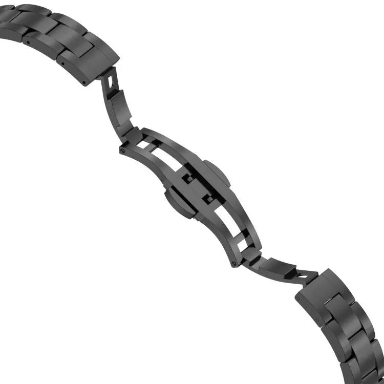 Slim Waist Three-bead Butterfly Buckle Titanium Alloy Watch Band, For Apple Watch 46mm / 49mm / 45mm / 44mm, For Apple Watch 42mm / 41mm / 40mm / 38mm