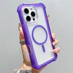 Transparent Matte TPU Hybrid PC 3-in-1 MagSafe Phone Case, For iPhone 17 Pro Max, For iPhone 17 Pro, For iPhone 17, For iPhone Air, For iPhone 16 Pro Max, For iPhone 16 Pro, For iPhone 16 Plus, For iPhone 16