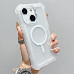Transparent Matte TPU Hybrid PC 3-in-1 MagSafe Phone Case, For iPhone 15 Pro Max, For iPhone 15 Pro, For iPhone 15 Plus, For iPhone 15, For iPhone 14 Plus, For iPhone 14, For iPhone 14 Pro, For iPhone 14 Pro Max