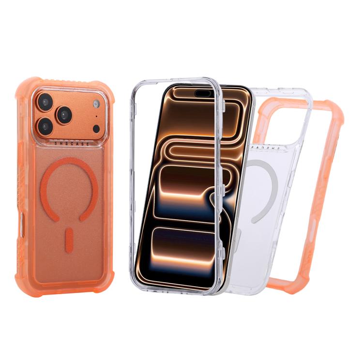 Transparent Matte TPU Hybrid PC 3-in-1 MagSafe Phone Case, For iPhone 15 Pro Max, For iPhone 15 Pro, For iPhone 15 Plus, For iPhone 15, For iPhone 14 Plus, For iPhone 14, For iPhone 14 Pro, For iPhone 14 Pro Max