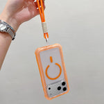 Transparent Matte TPU Hybrid PC 3-in-1 MagSafe Phone Case with Wrist Strap, For iPhone 17 Pro Max, For iPhone 17 Pro, For iPhone 17, For iPhone Air, For iPhone 16 Pro Max, For iPhone 16 Pro, For iPhone 16 Plus, For iPhone 16