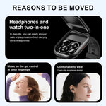 D12 2.01 inch TFT Screen Smart Bluetooth Watch & Headphone 2 in 1 Support Wireless Calling