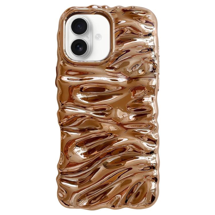 Cream Texture Electroplating TPU Full Coverage Phone Case, For iPhone 16 Pro, For iPhone 16, For iPhone 15 Pro Max, For iPhone 15 Pro