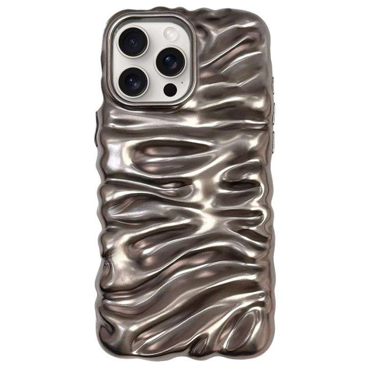 Cream Texture Electroplating TPU Full Coverage Phone Case, For iPhone 16 Pro, For iPhone 16, For iPhone 15 Pro Max, For iPhone 15 Pro