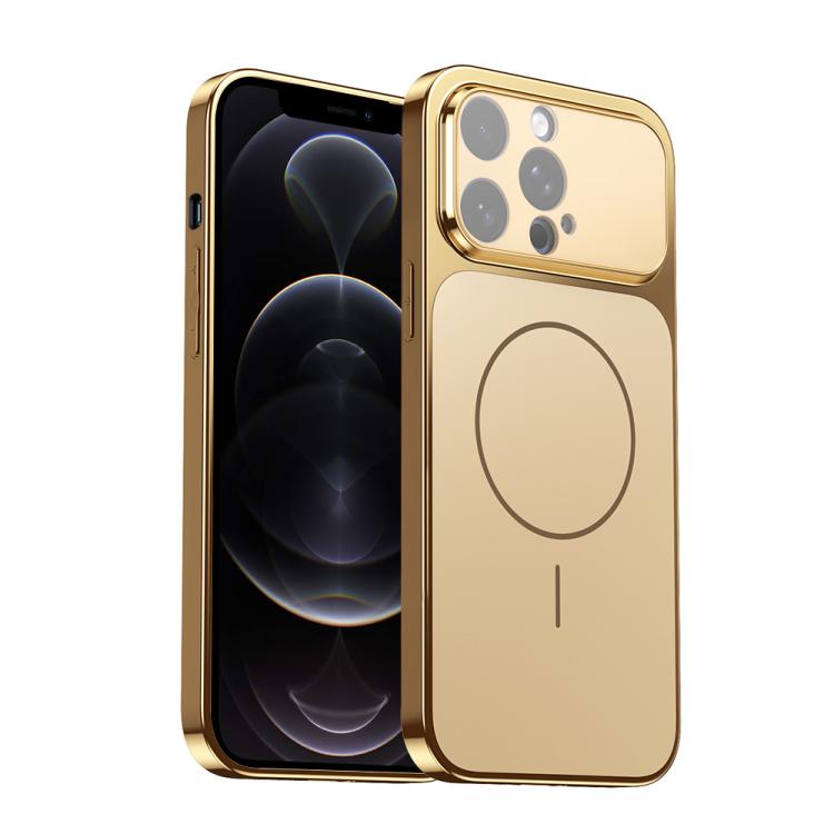 Corning Glass Plating Large Window MagSafe Phone Case, For iPhone 12 Pro, For iPhone 11 Pro Max, For iPhone 11