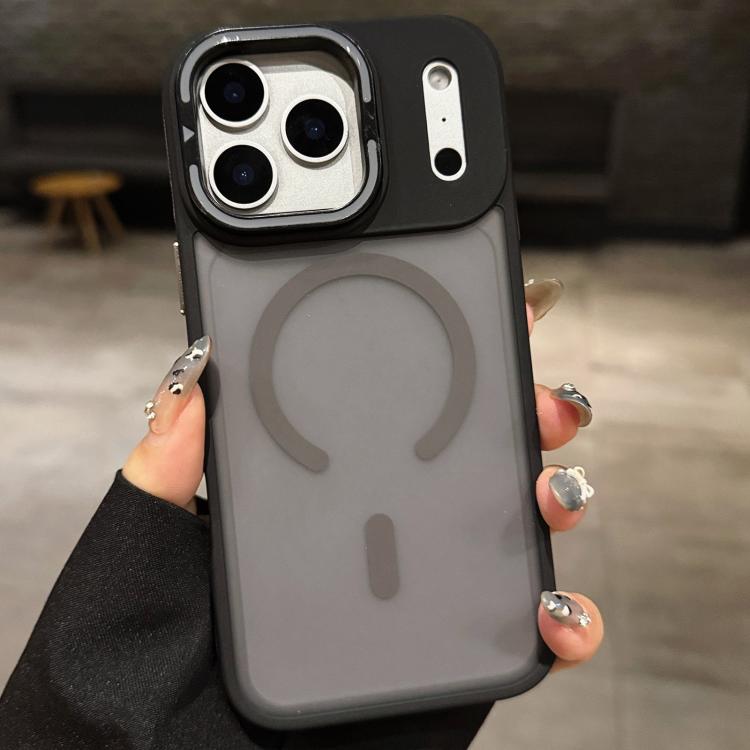 Skin Feel Frosted Metal Lens Holder MagSafe Magnetic Phone Case, For iPhone 17 Pro Max, For iPhone 17 Pro, For iPhone 17, For iPhone Air, For iPhone 16 Pro Max, For iPhone 16 Pro