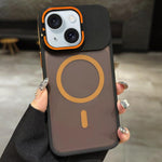 Skin Feel Frosted Metal Lens Holder MagSafe Magnetic Phone Case, For iPhone 16 Plus, For iPhone 16, For iPhone 15 Pro Max, For iPhone 15 Pro, For iPhone 15, For iPhone 14