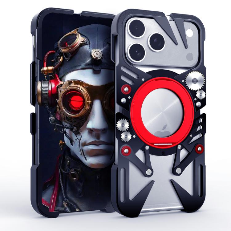Rotating Bracket MagSafe Hollow Metal Phone Case with Lanyard, For iPhone 17e / 16e, For iPhone 17 Pro Max, For iPhone 17 Pro, For iPhone 17, For iPhone 16 Pro Max, For iPhone 16 Pro, For iPhone 16 Plus, For iPhone 16
