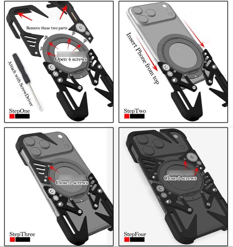 Rotating Bracket MagSafe Hollow Metal Phone Case with Lanyard, For iPhone 17e / 16e, For iPhone 17 Pro Max, For iPhone 17 Pro, For iPhone 17, For iPhone 16 Pro Max, For iPhone 16 Pro, For iPhone 16 Plus, For iPhone 16