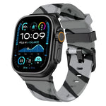 Black Pin Buckle Silicone Watch Band, For Apple Watch 46mm / 49mm / 45mm / 44mm, For Apple Watch 42mm / 41mm / 40mm / 38mm